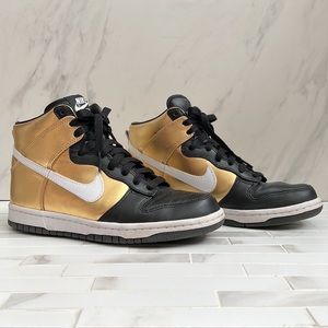 Nike Dunk High Premium Metallic Gold Size 5
